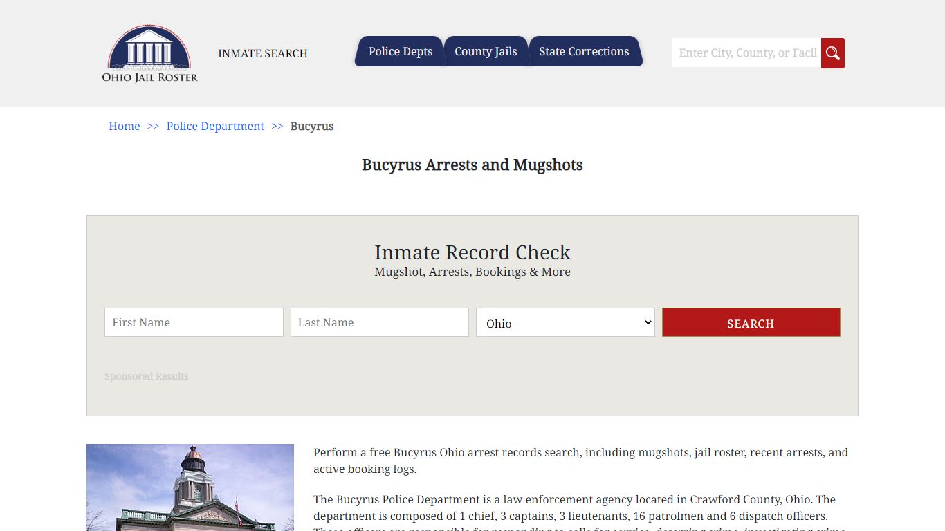 Bucyrus Arrests and Mugshots | Jail Roster Search